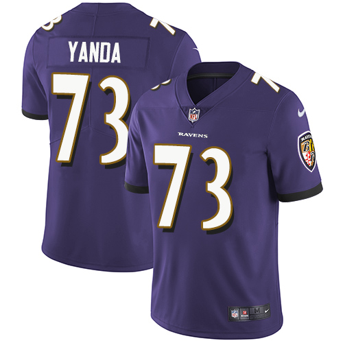 2019 Men Baltimore Ravens #73 Yanda purple Nike Vapor Untouchable Limited NFL Jersey